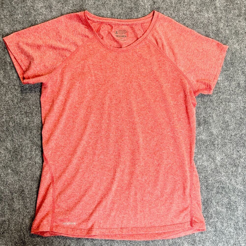 Eastern Mountain Sports Techwick Womens M Heather Coral Running Athletic Tee